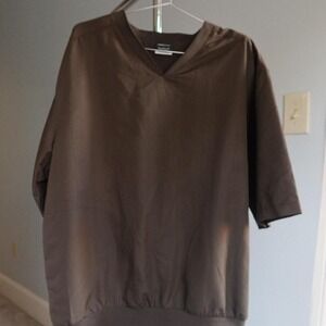 Olive Green / Brown Nike‎ Golf Pullover Short Sleeve Vintage